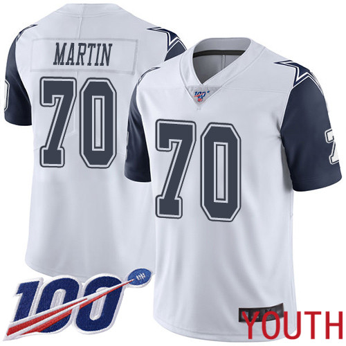 Youth Dallas Cowboys Limited White Zack Martin 70 100th Season Rush Vapor Untouchable NFL Jersey